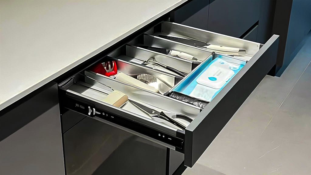 How to put a soft close drawer back on track