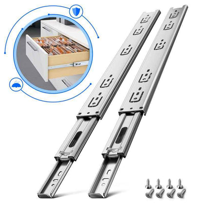 AOLISHENG 2 Pairs of Stainless Steel Ball Bearing Drawer Runners W1245