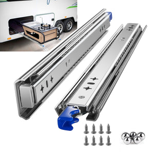 AOLISHENG 2 Pairs of  Load Capacity 120KG Heavy Duty Locking Drawer Runners D2053