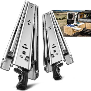 AOLISHENG Heavy Load Capacity 68KG Duty Ball Bearing Drawer  Runners With Lock D5115, 1 Pair